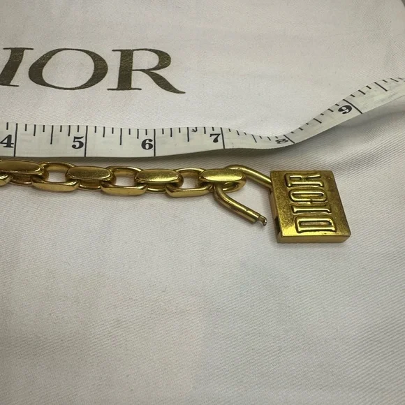 Dior Gold-Tone Logo Chain Bracelet - Picture 11 of 11